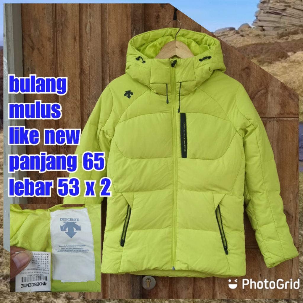 jaket gunung outdoor puffer gelembung winter salju bulang bulu angsa descente