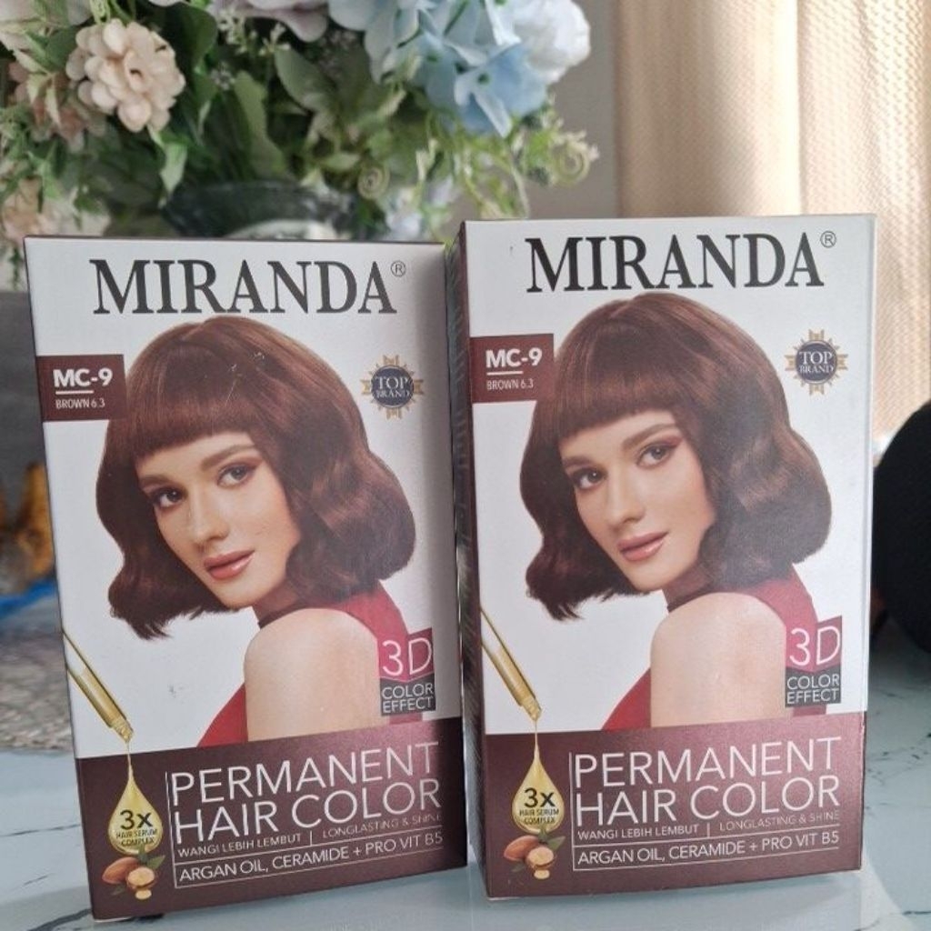 2Pcs Miranda Pewarna Rambut Mc 9 Brown