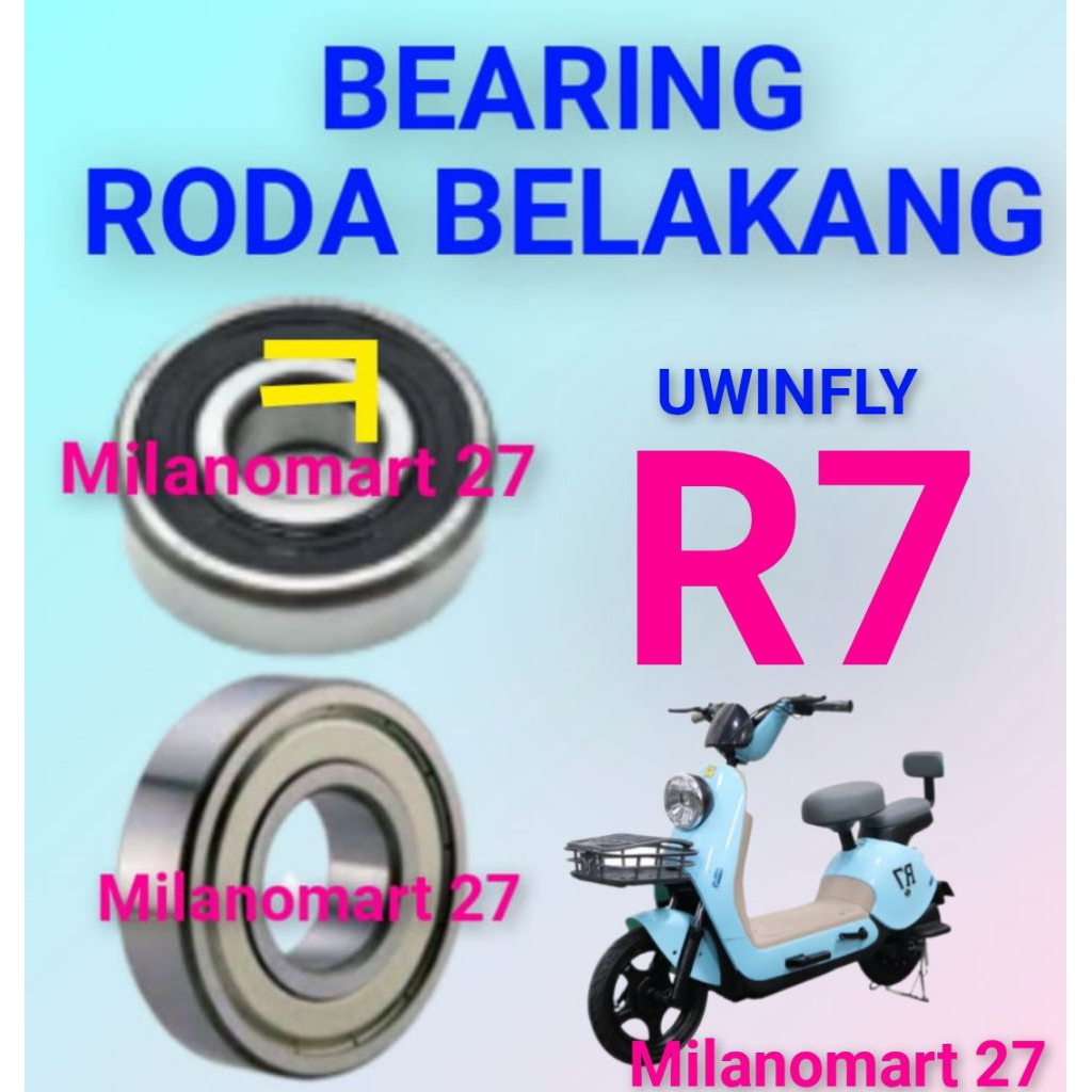 bearing roda belakang uwinfly R7 laker klahar bearing dinamo belakang sepeda listrik uwinfly r7