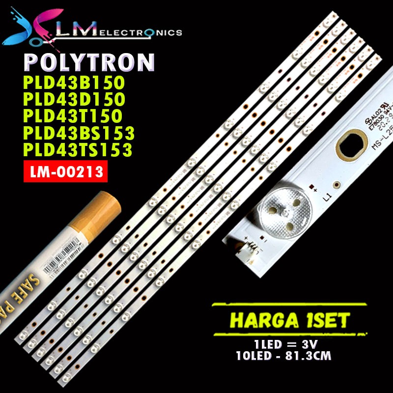 BACKLIGHT TV POLYTRON 43 PLD43B150 PLD43D150 PLD43T150 PLD43BS153 PLD43TS153 43B150 43D150 43T150 43