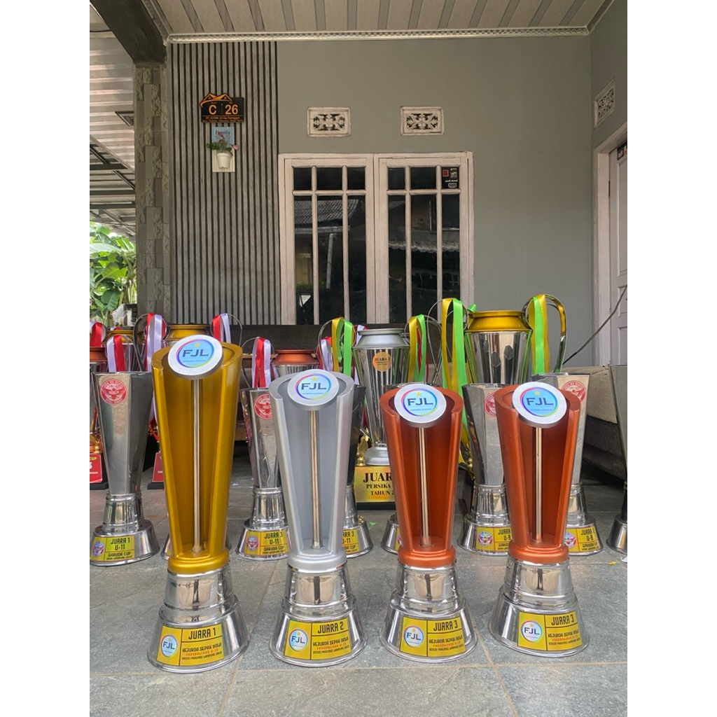 trophy piala stainless / trophy piala custome / trophy piala 1set