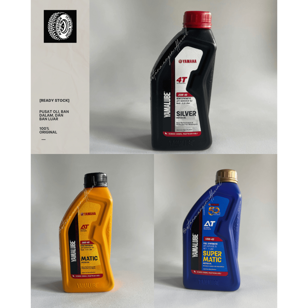 Oli Yamalube  AT Matic 0,8 L, Yamalube 4T Silver, Yamalube AT Super Matic 10W-40, Yamalube Sport 4T 