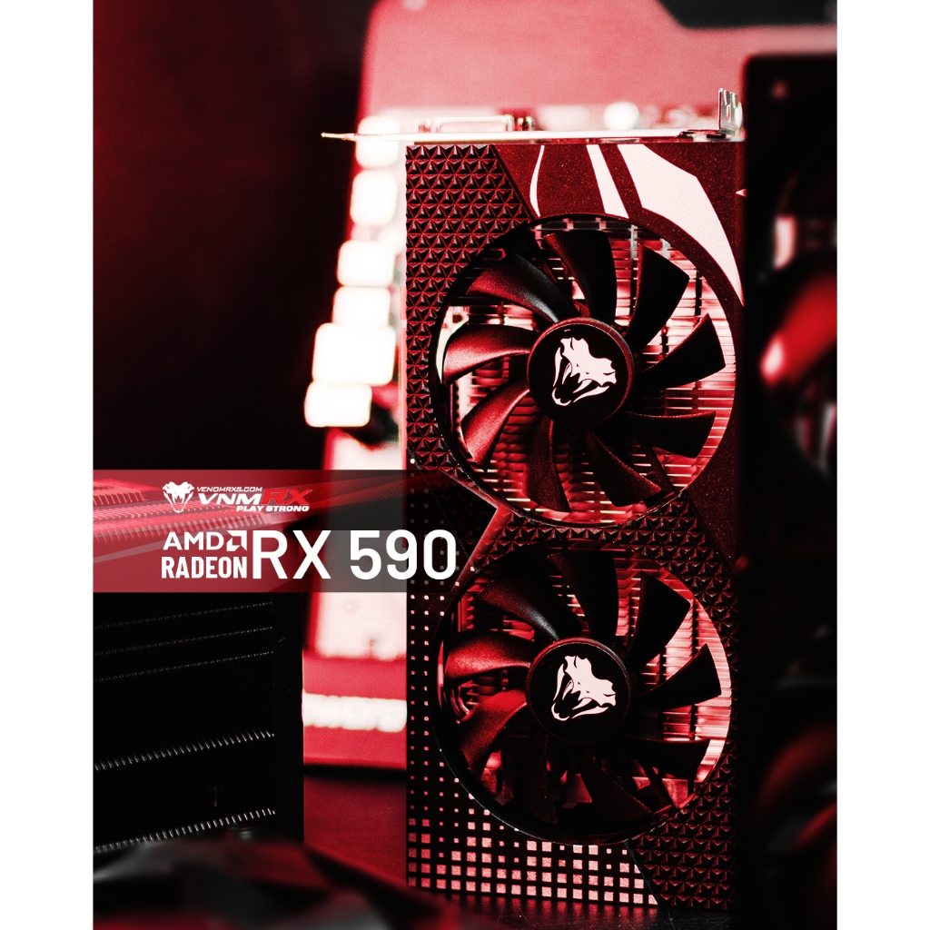 VenomRx RX 590 8GB AMD Radeon DDR5 - VGA Card RX590 8GB GDDR5 256Bit