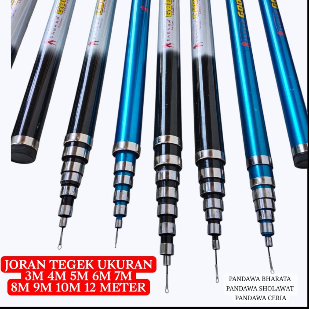 Joran Tegek 1200 12M Ruas Panjang 1m Tegek Bendera Memancing Cari kroto pulut burung