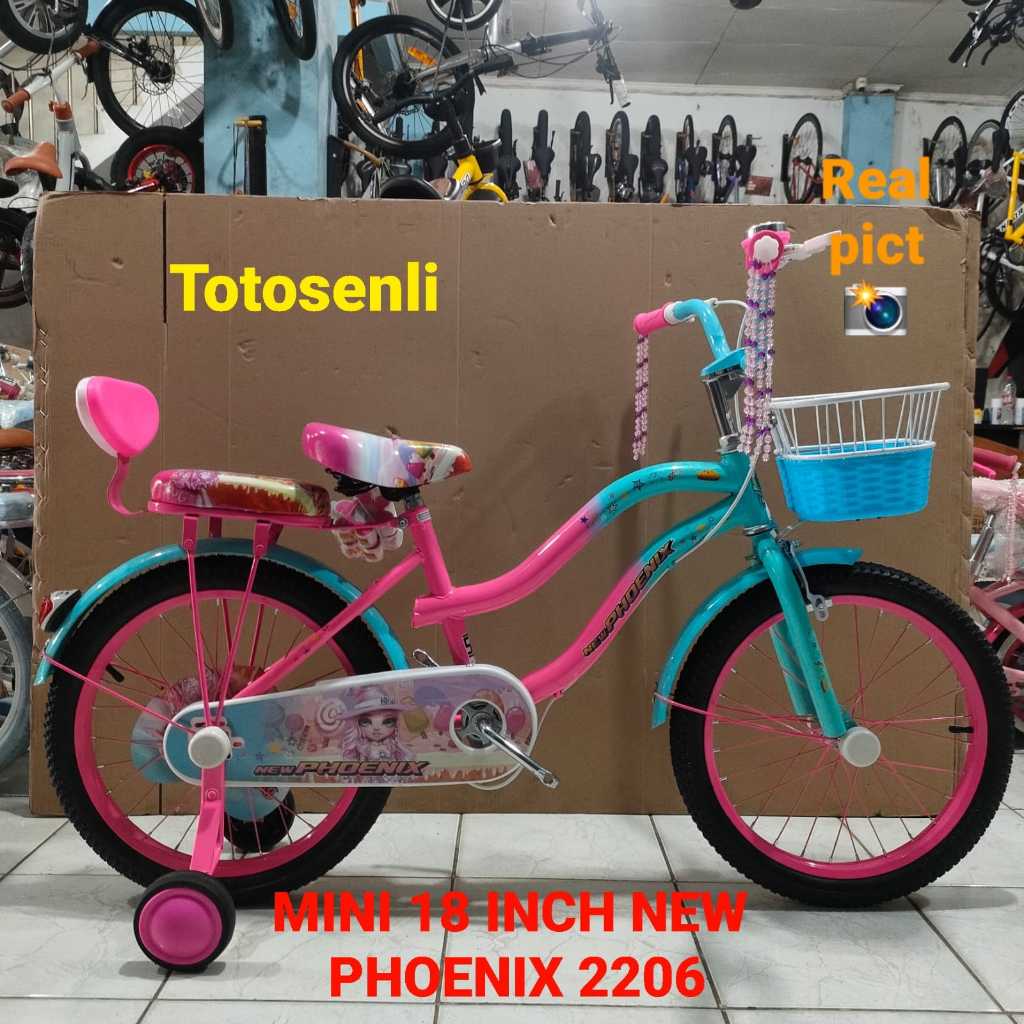sepeda mini 18 inch new phoenix 2206 sepeda anak keranjang depan sepeda anak mini