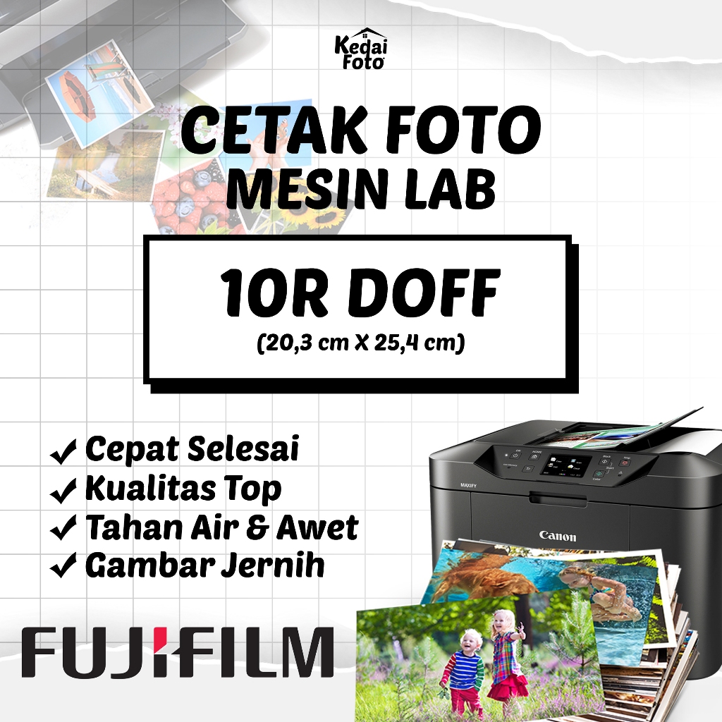 Cetak Foto 10R Foto Doff Fujifilm Foto Kualitas Lab (20x25cm)