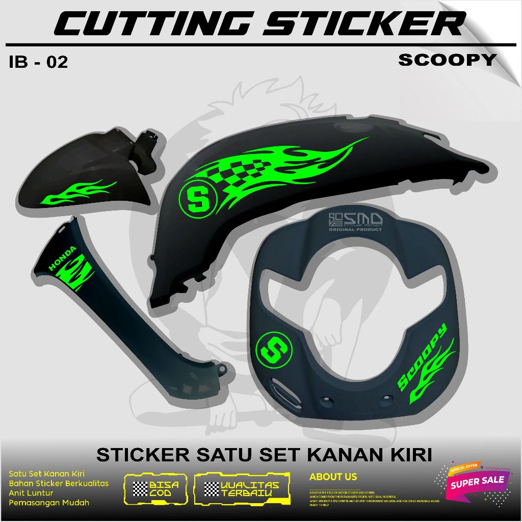 CUTTING STICKER HONDA SCOOPY 2017