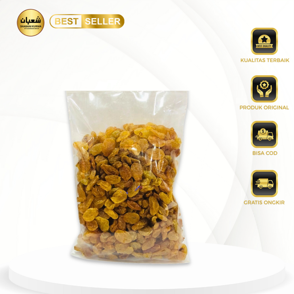 KISMIS RAISIN ELSHANUM 500 GRAM / KISMIS ANGGUR / KISMIS GOLDEN RAISIN / Shabani kurma