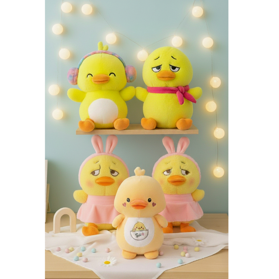 Boneka Bebek Wokmen Bebek Upset Duck Gemoy Lucu – Plush Animal Halus Berlabel SNI