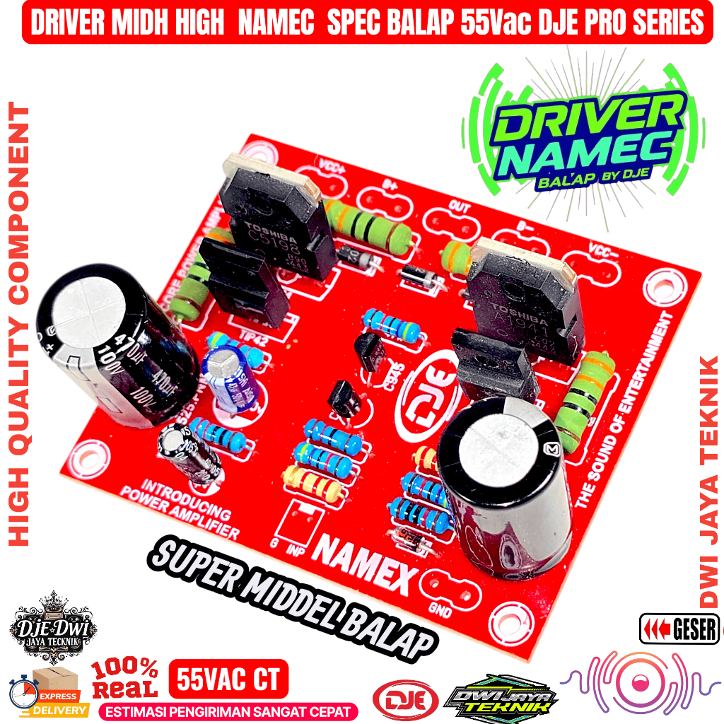 Driver MIDH HIGH NAMEC SUPER SPEC BALAP 55VAC CT A1941 DJE PRO SERIES