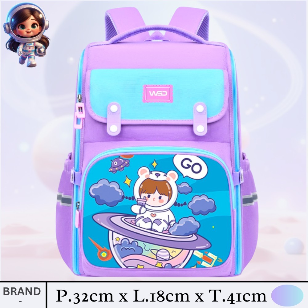 TAS RANSEL ANAK SEKOLAH IMPORT SD 00930 MODEL TABUNG TAS SEKOLAH ANAK PEREMPUAN