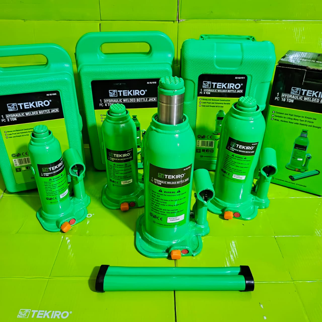 Tekiro - Hydraulic Bottle Jack / Dongkrak Mobil Botol  2 Ton / 3 Ton / 4 Ton / 5 Ton / 6 Ton / 8 Ton