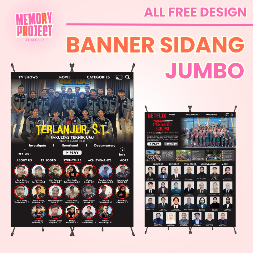 [JUMBO] PAKET XBANNER / X BANNER / TIANG SPANDUK BANNER WISUDA / BANNER WISUDA / BANNER SIDANG / BAN
