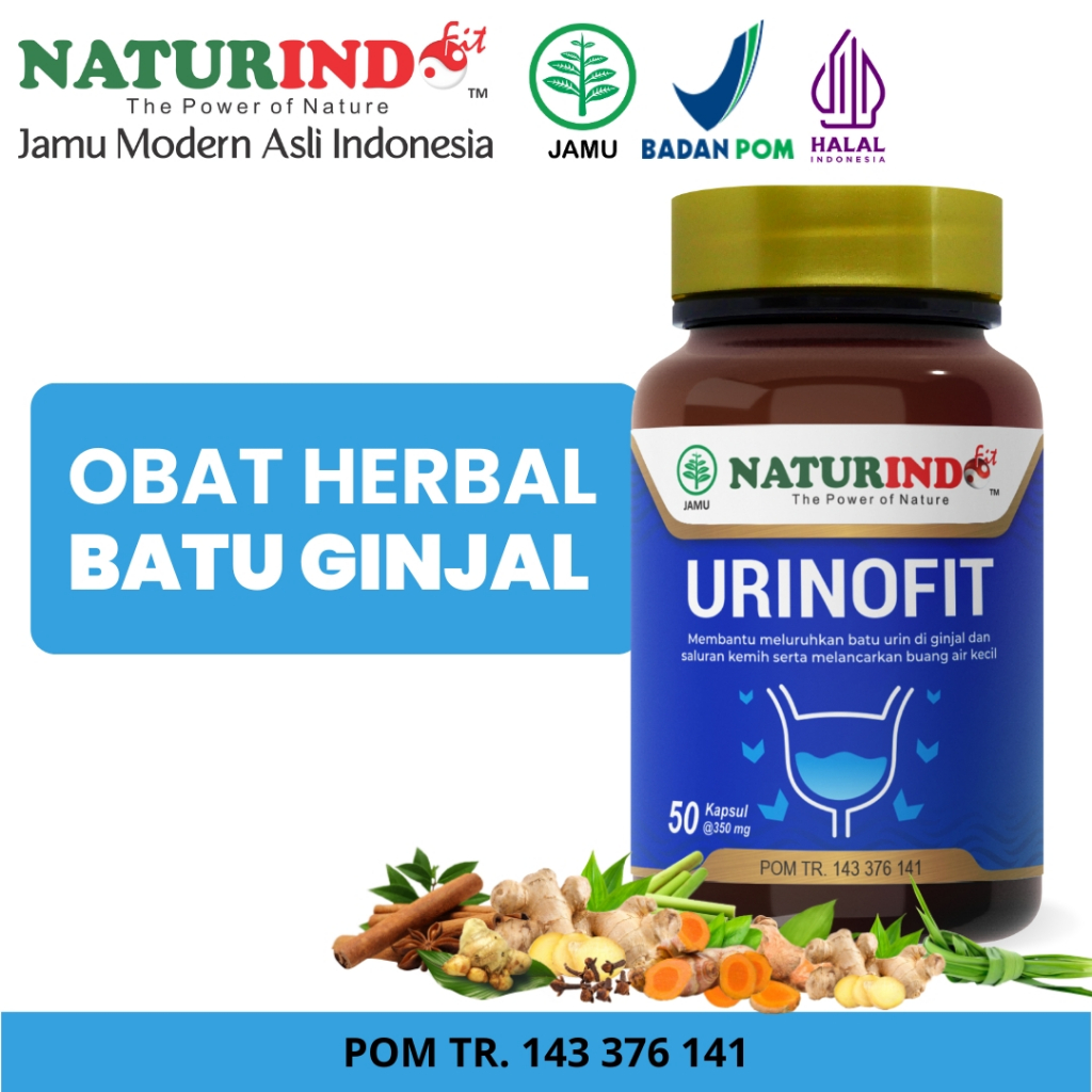 Urinofit Naturindo Obat Herbal Batu Ginjal Meluruhkan Batu Ginjal Merawat Kesehatan Ginjal BPOM