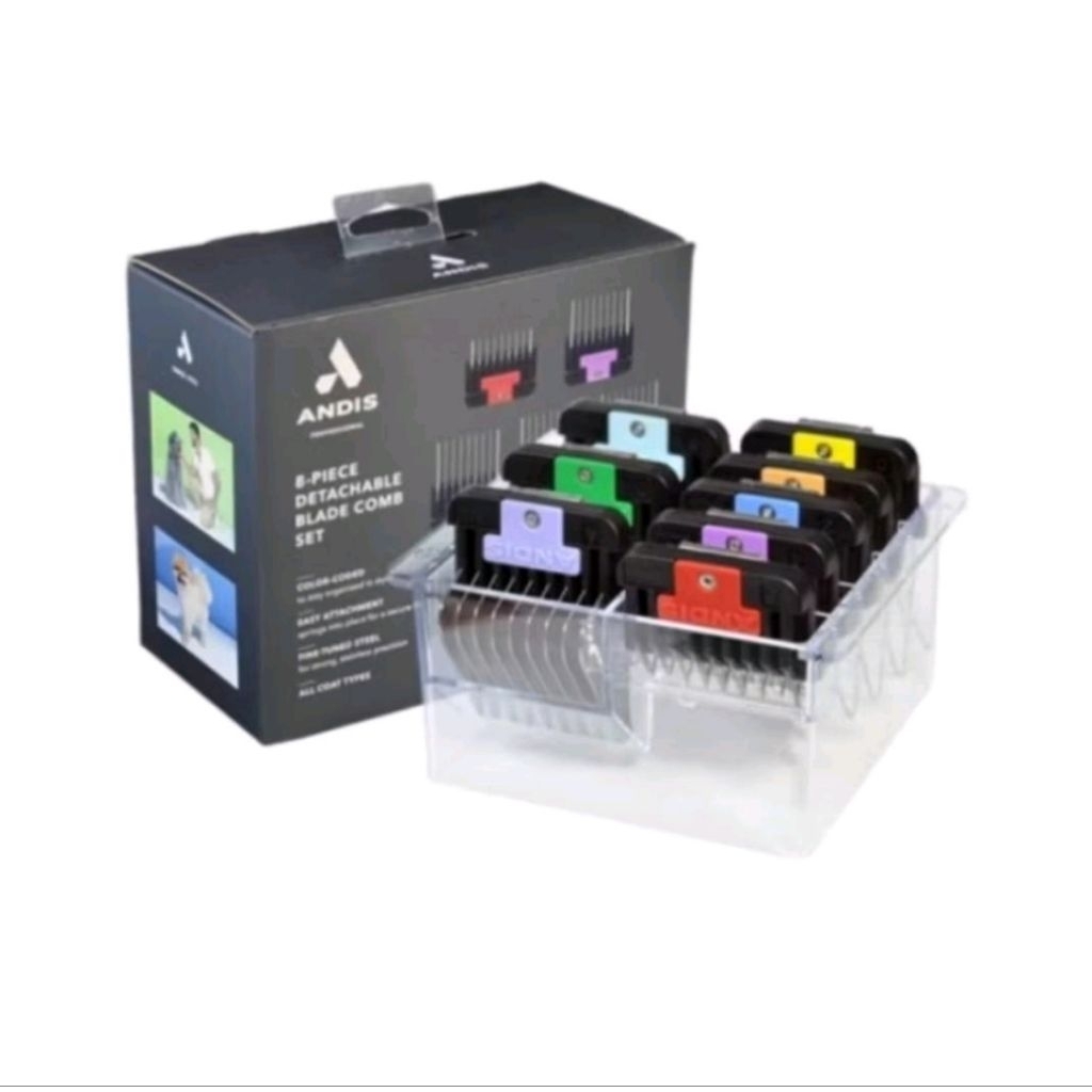 Andis Sepatu Clipper Comb AGC2 - Andis Detachable Blade Comb 8set - AGC 2 Anjing