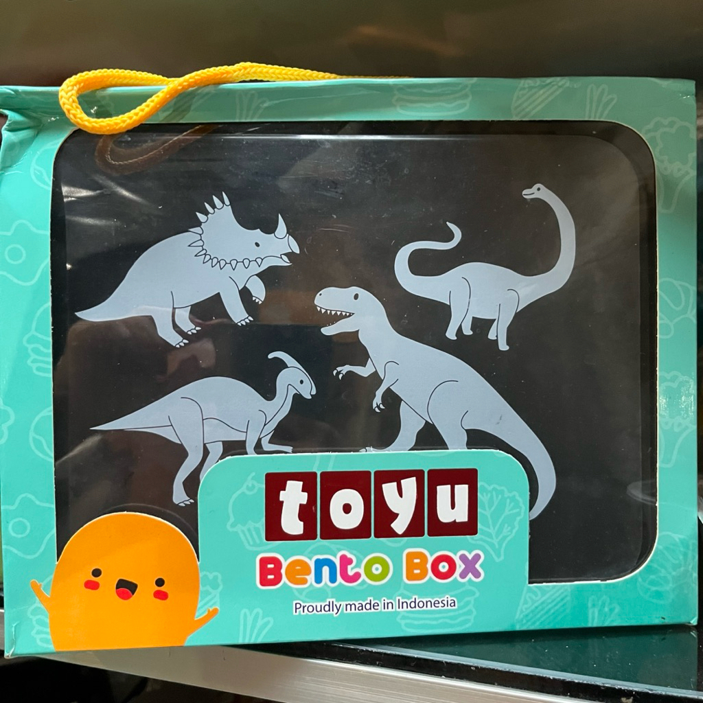 Baru eks kado kotak makan bekal anak SD toyu little dimple dinosaurus flamingo  perempuan laki unise