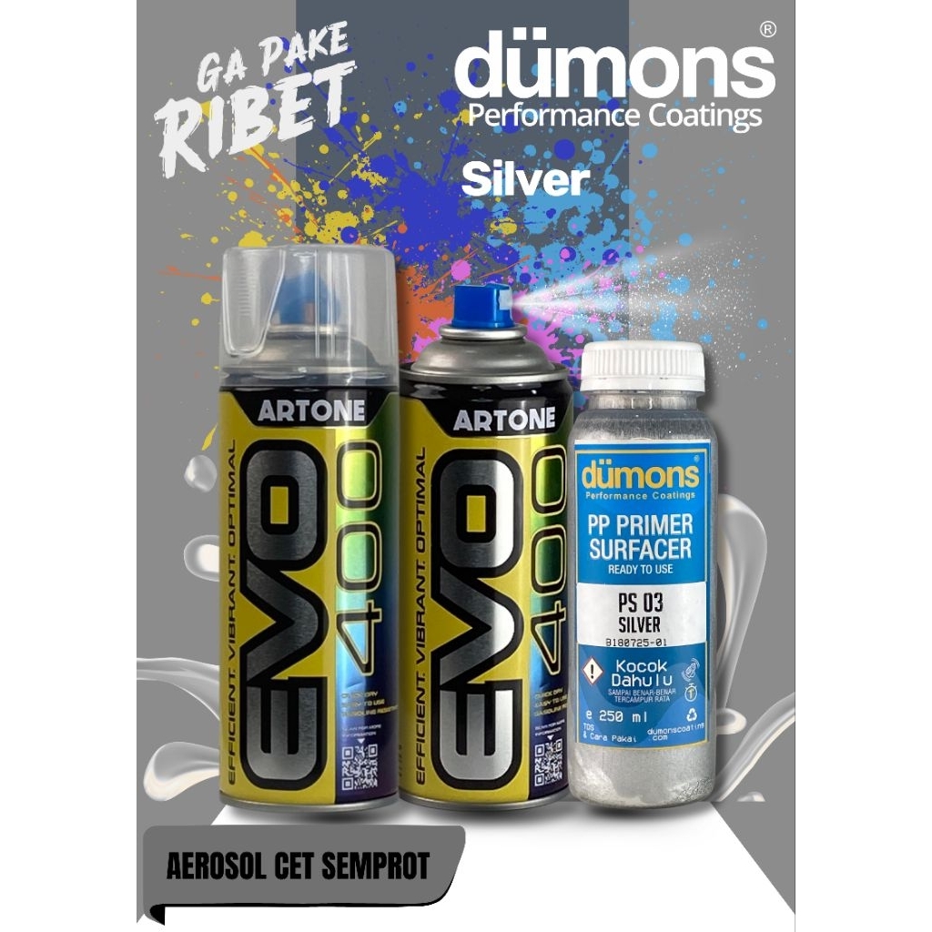 PP PRIMER SURFACER Aerosol (Artone EVO 400) Silver