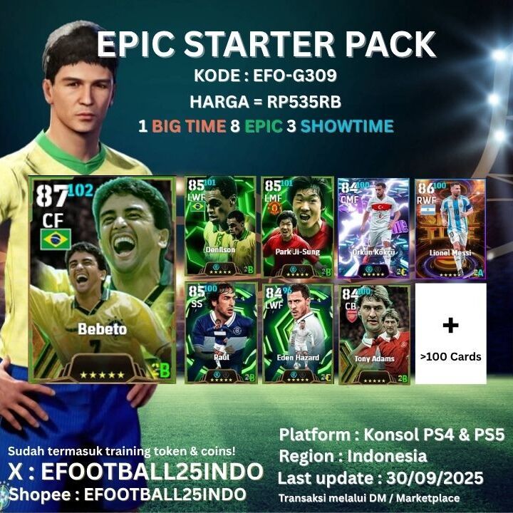 GrahaGamingID GGID-G309 Starter Pack Akun eFootball Konsol PS4 PS5