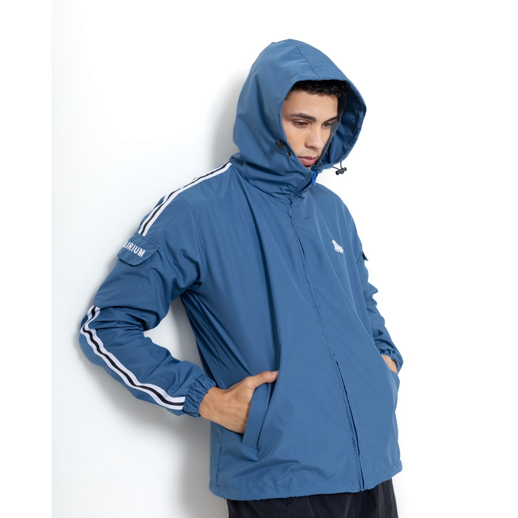 Delirium Jacket Varsity Pocket Hoodie Jaket Taslan