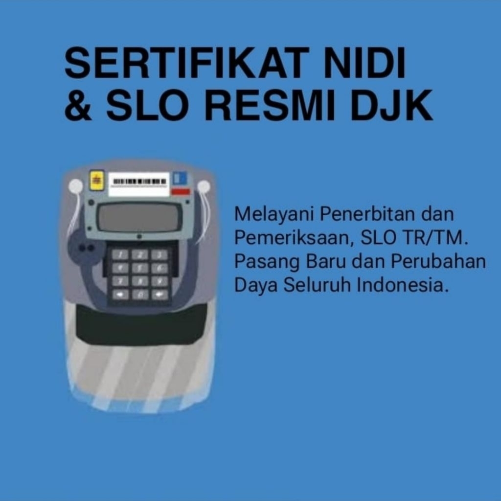 Pasang Baru Listrik PLN - Sertifikat SLO & NIDI