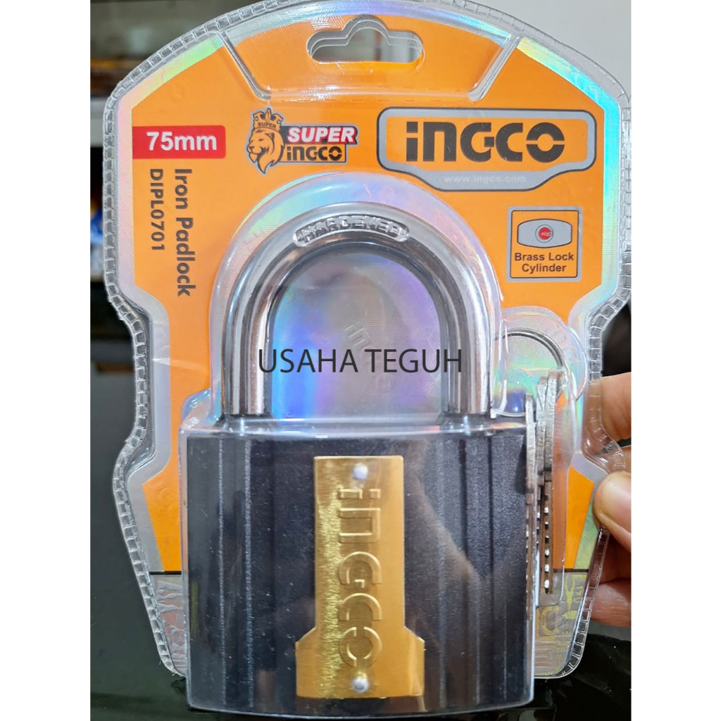 GEMBOK RUMAH PAGAR HITAM 75mm 75 mm INGCO DIPL 0701