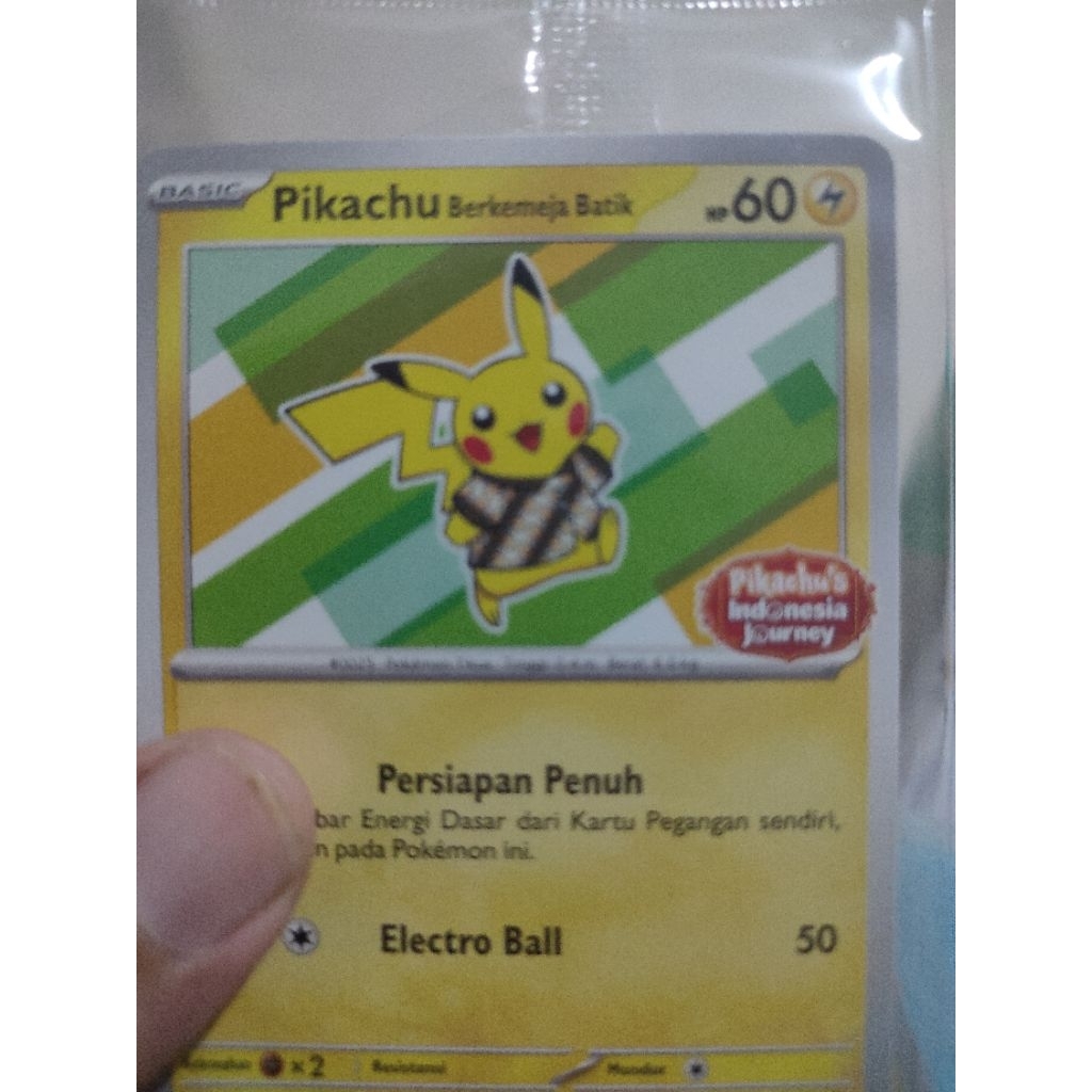 kartu pikachu batik hijau