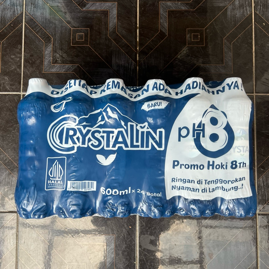 Crystalin Air Mineral 600ml 600 ml 1 Dus 24 Botol - Crystalline Crystaline OT Sedang Tanggung Karton