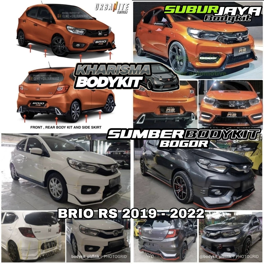 BODYKIT BRIO RS TAHUN 2019 - 2022 SEMUA MODEL BODYKIT ALL NEW HONDA BRIO RS URBANITE TX STYLE MOBIL