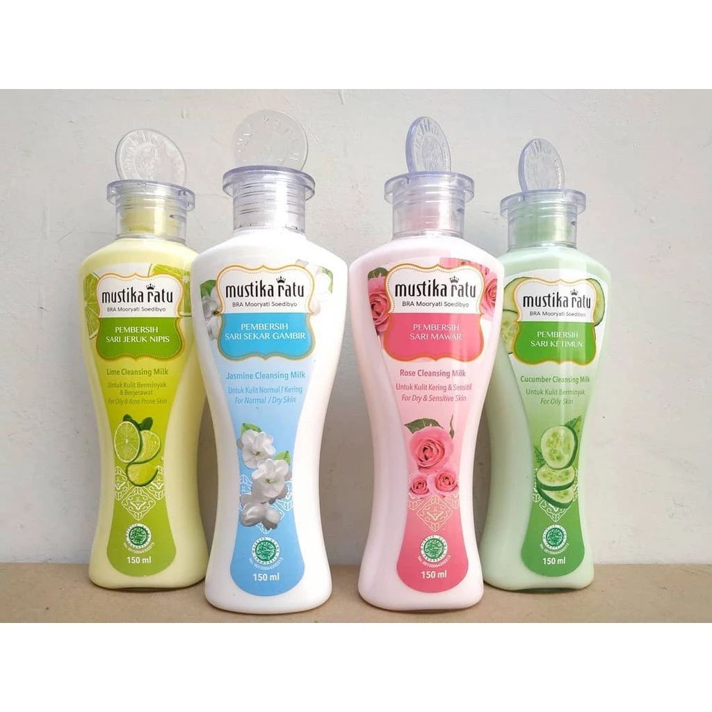 Mustika Ratu Pembersih Wajah 150ml | Sari Ketimun Mawar Jeruk Nipis Sekar Gambir | Membersihkan Make