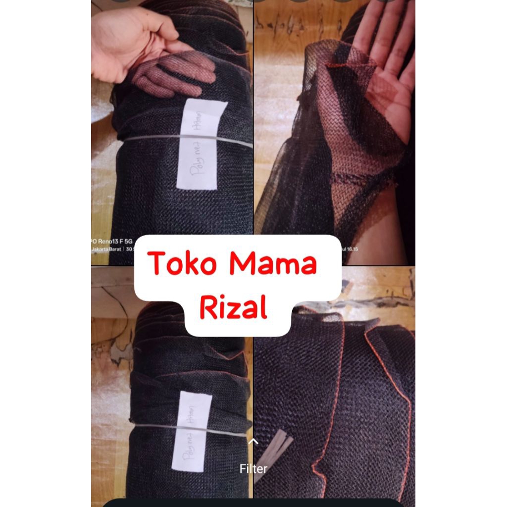 Jaring Polynet (L:1,3mxP:1m) King Fish/Polynet/Jaring Hitam/Jaring Konstruksi/Jaring Pengaman/Jaring