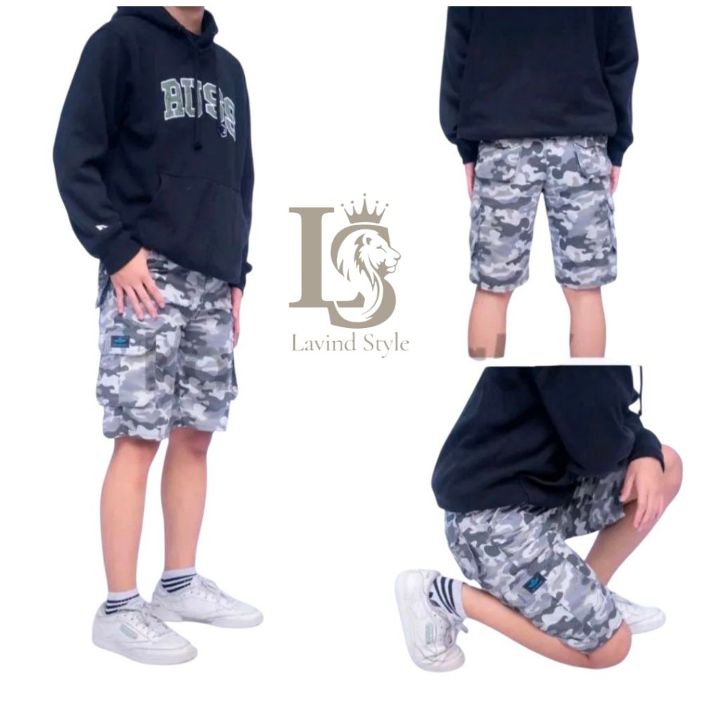 Celana Cargo Pendek Loreng Pria Army Short Pants / Celana Cargo Pendek Loreng Kualitas Premium Quali