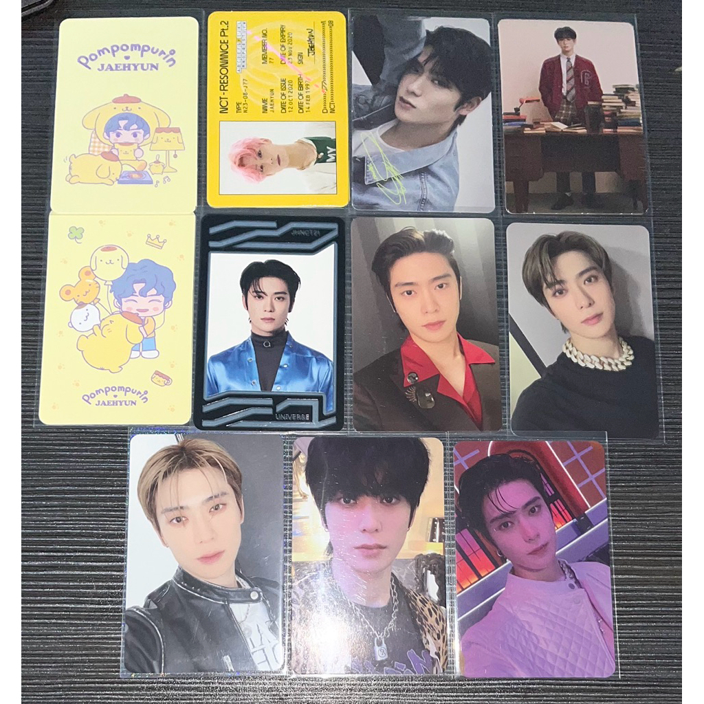 PHOTOCARD OFFICIAL JAEHYUN NCT 127 FAVORITE CLASSIC RESONANCE DEPARTURE ID CARD STICKER UNIVERSE JEW