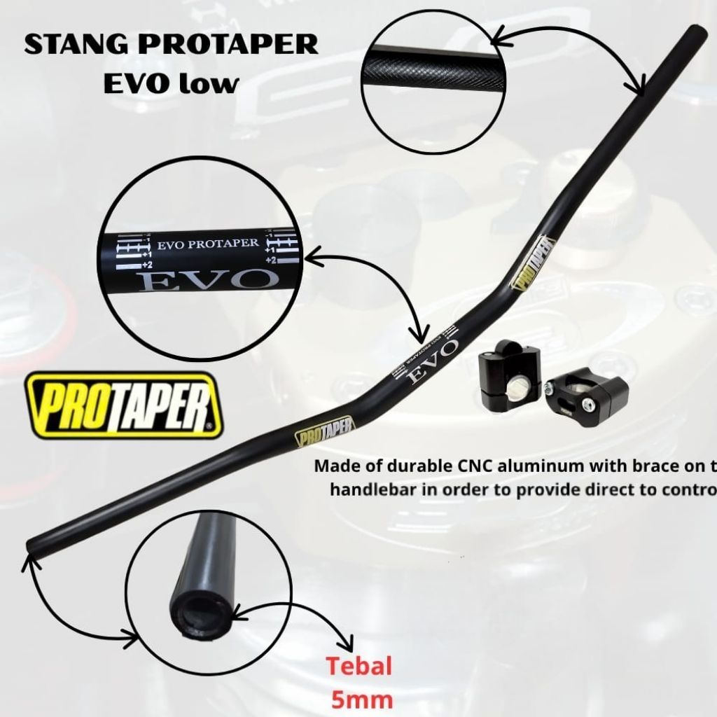 Stang Protaper Type Low Tebal 5MM Motor Trail, Vixion, Mio, Supra Universal