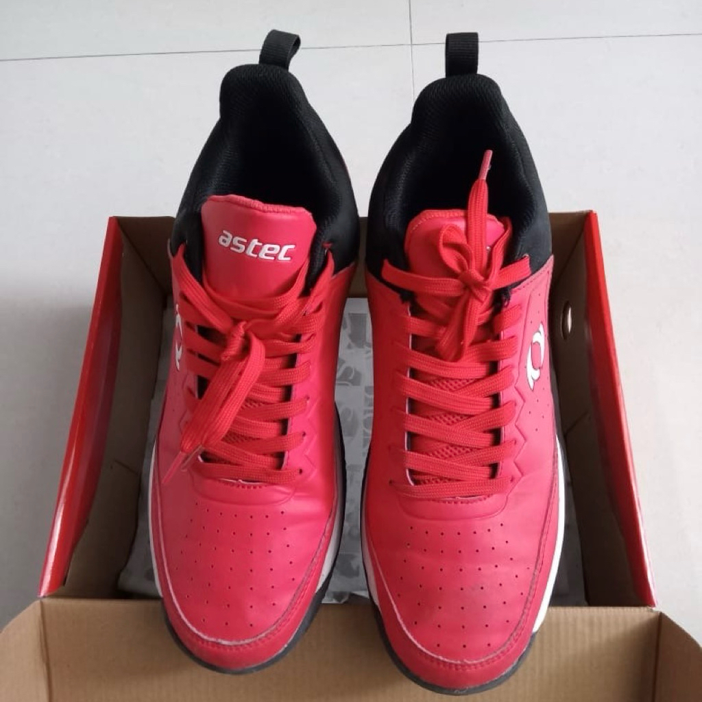 (Z05) Astec Gary Basketball / Sepatu Sekolah / Sepatu Olahraga / Sepatu Basket Merah - Hitam Uk. 43 
