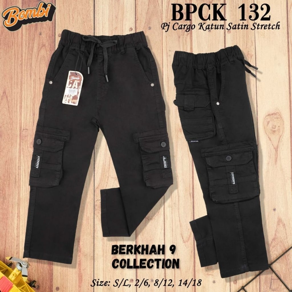 CELANA PANJANG ANAK LAKI LAKI BOMBI CARGO WARNA HITAM CELANA FAVORIT ANAK ANAK