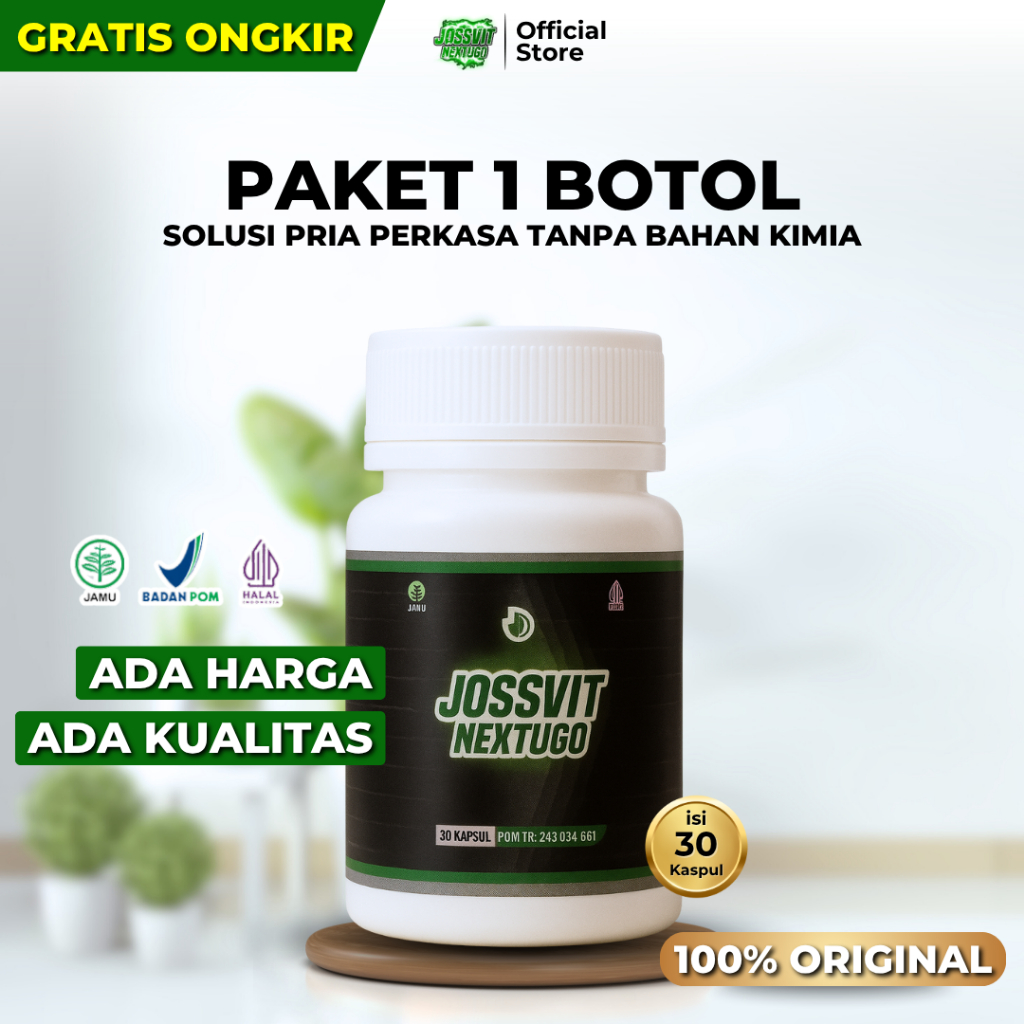 Joss Vit Nextugo - Obat Herbal Impoten Ejakulasi dini dan Kurang Stamina isi 30 Kapsul