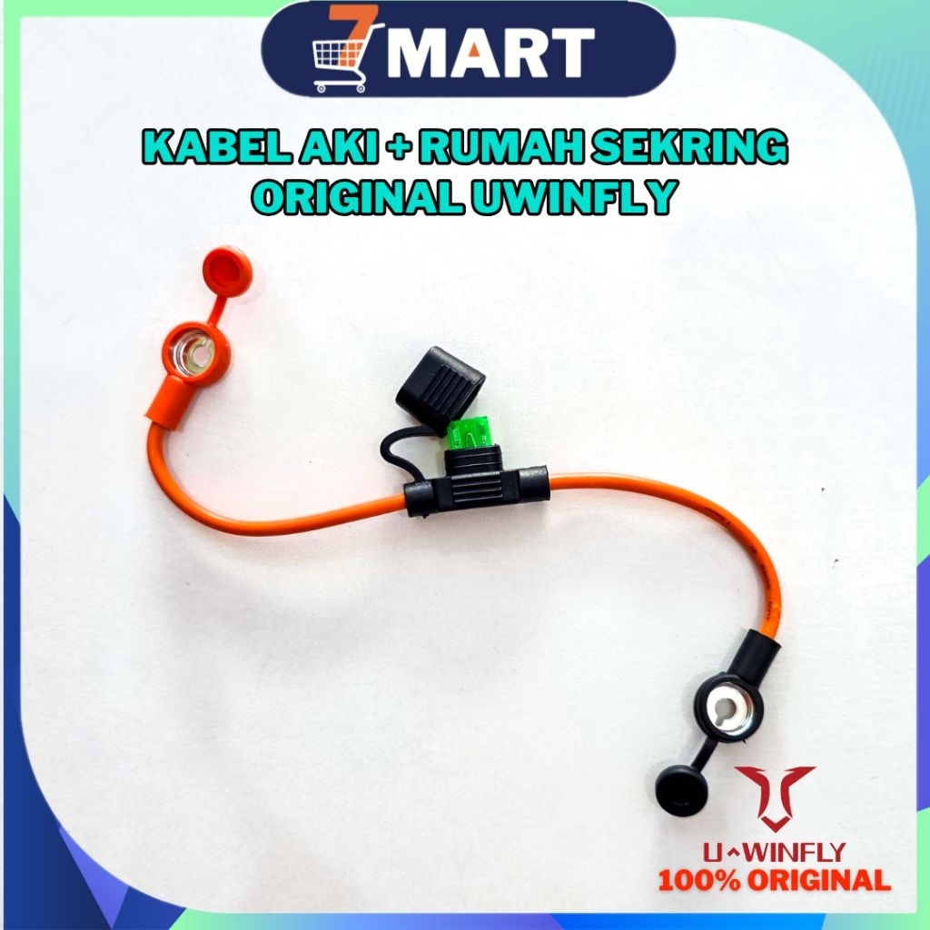 ORIGINAL Kabel Aki Sekring Sepeda Listrik Uwinfly 25cm BONUS Sekring Kecil 30A