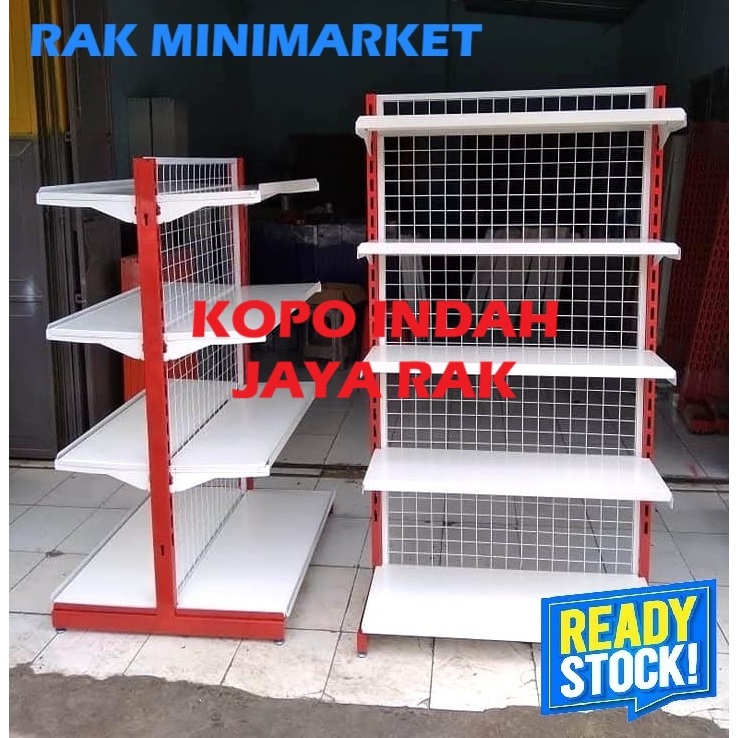 Rak Gondola minimarket 150cm | FREE ONGKIR Jakarta Tangerang Bekasi Bandung | etalase warung & kios 