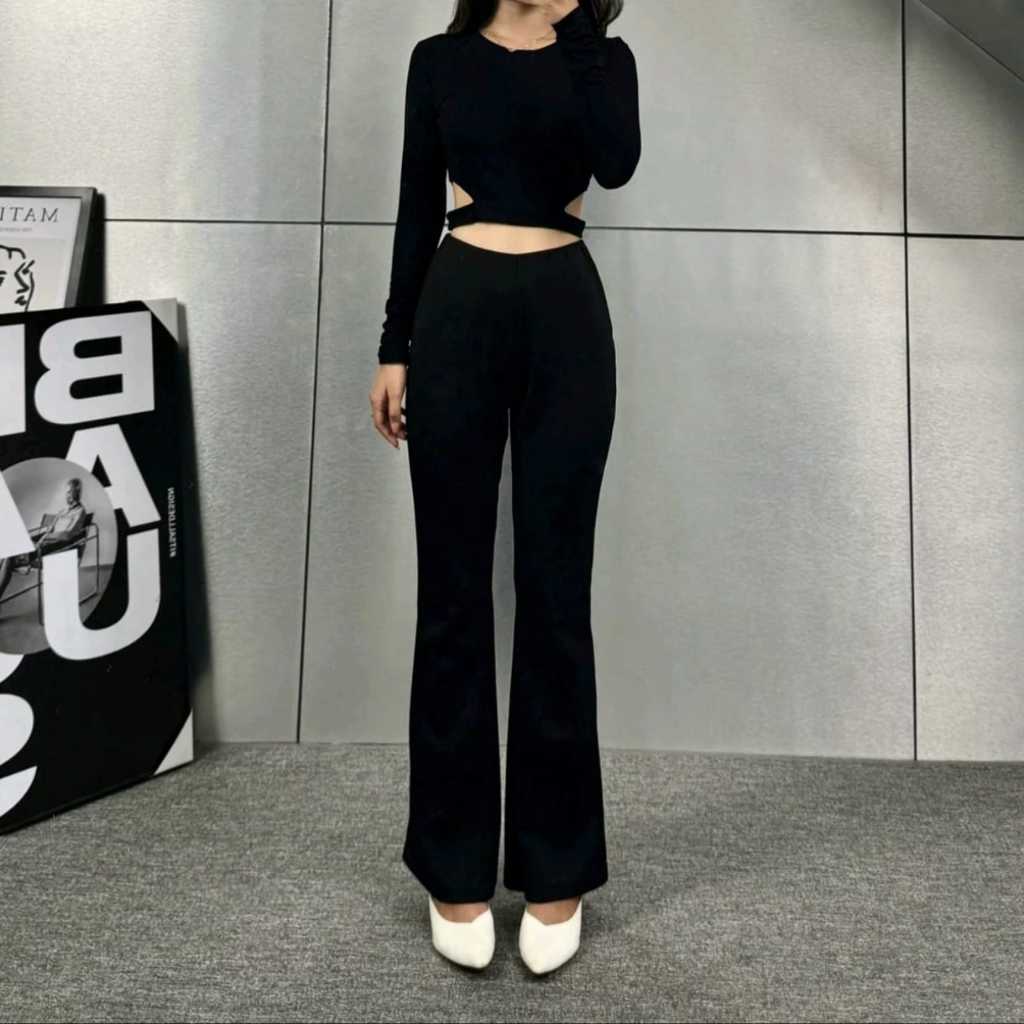 Celana cutbray  wanita secuba jumbo celana cutbray highwaist wanita scuba
