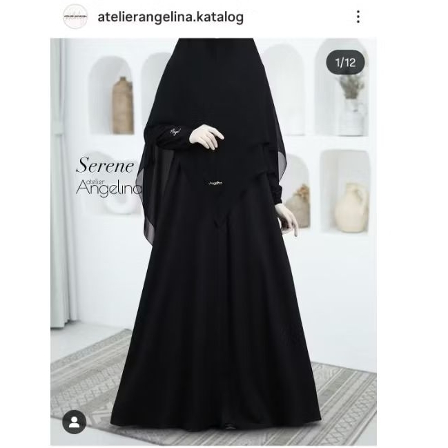 SERENE DRESS EMBROIDERY BLACK ATELIER ANGELINA