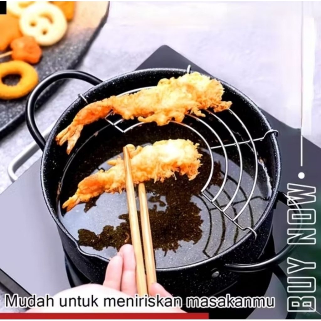 Peniris gantung wajan tirisan wajan tatakan saringan gorengan