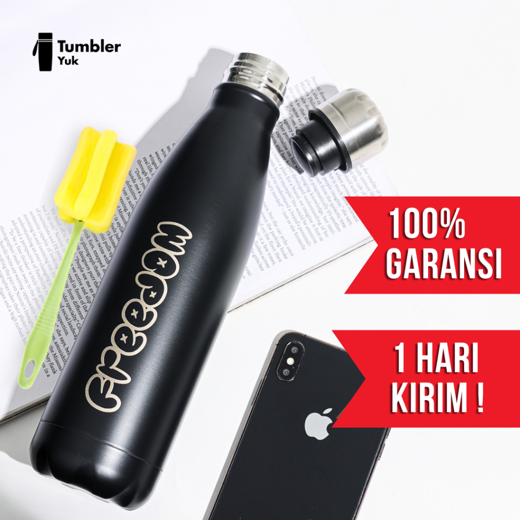 Custom Tumbler Bowling Termos Minum Nama Logo Botol Stainless Air Panas Dingin Aesthetic Souvenir