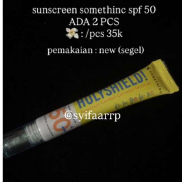 preloved skincare | sunscreen somethinc