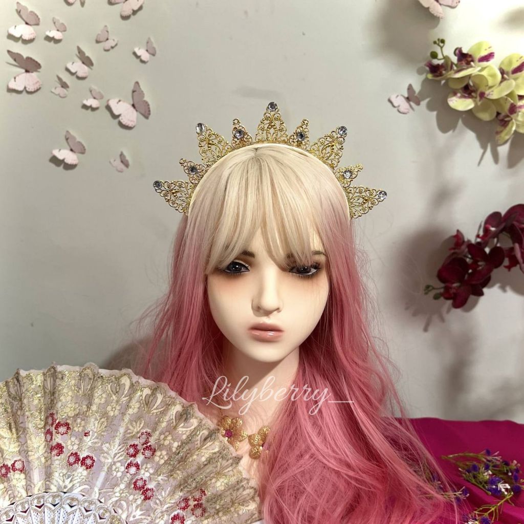 Bando Mahkota Hiasan Kepala Karnaval Festival Headpiece Hijab Wisuda Anak Wanita Ringan - Fumi