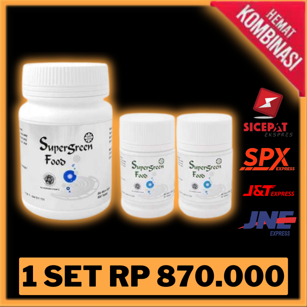 PROMO HEMAT Supergreen Food SGF Makanan Sel Chlorella dan Spirulina Multivitamin KK Indonesia