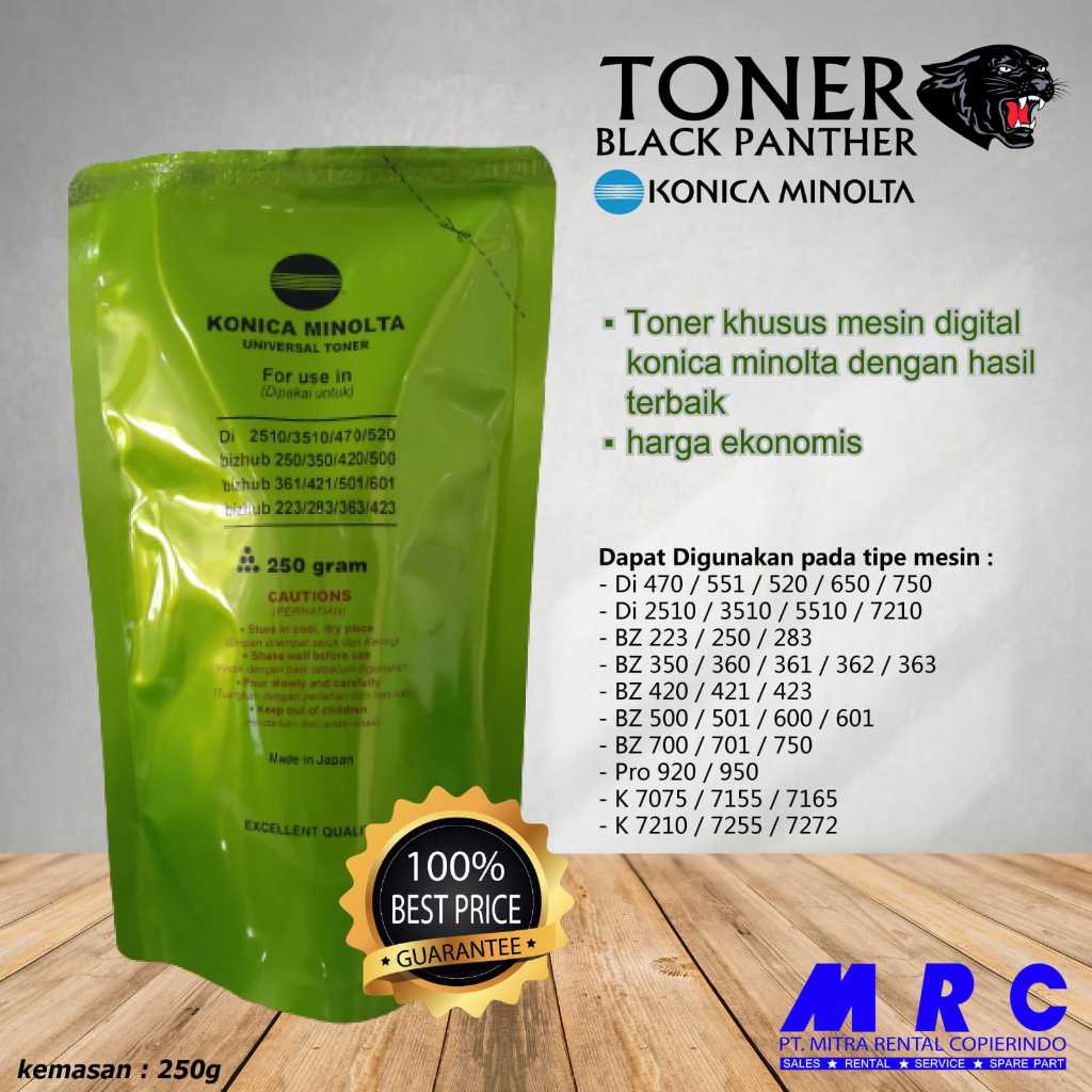 Toner Black Panther untuk mesin Konica Minolta