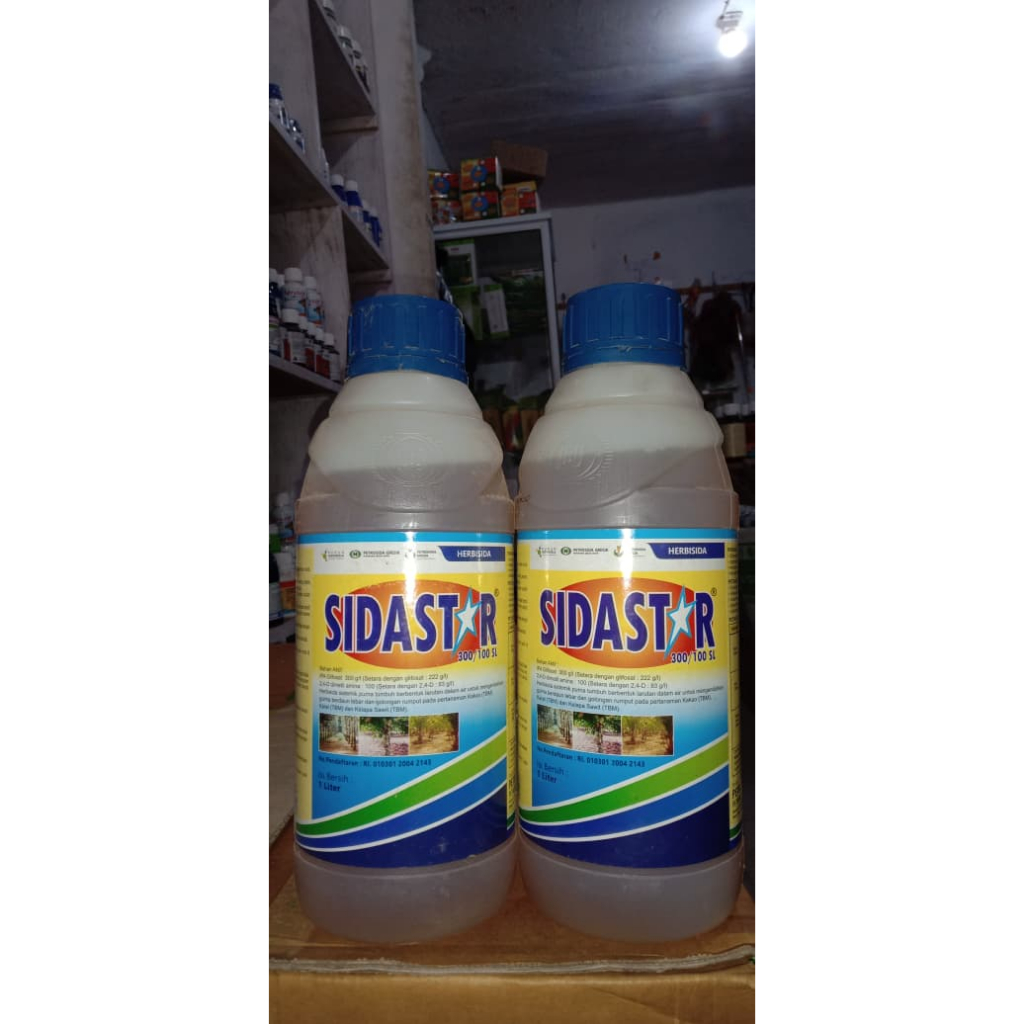Herbisida Sidastar 1 Liter Isopropil amina glifosat dan 2,4-D dimetil amina.