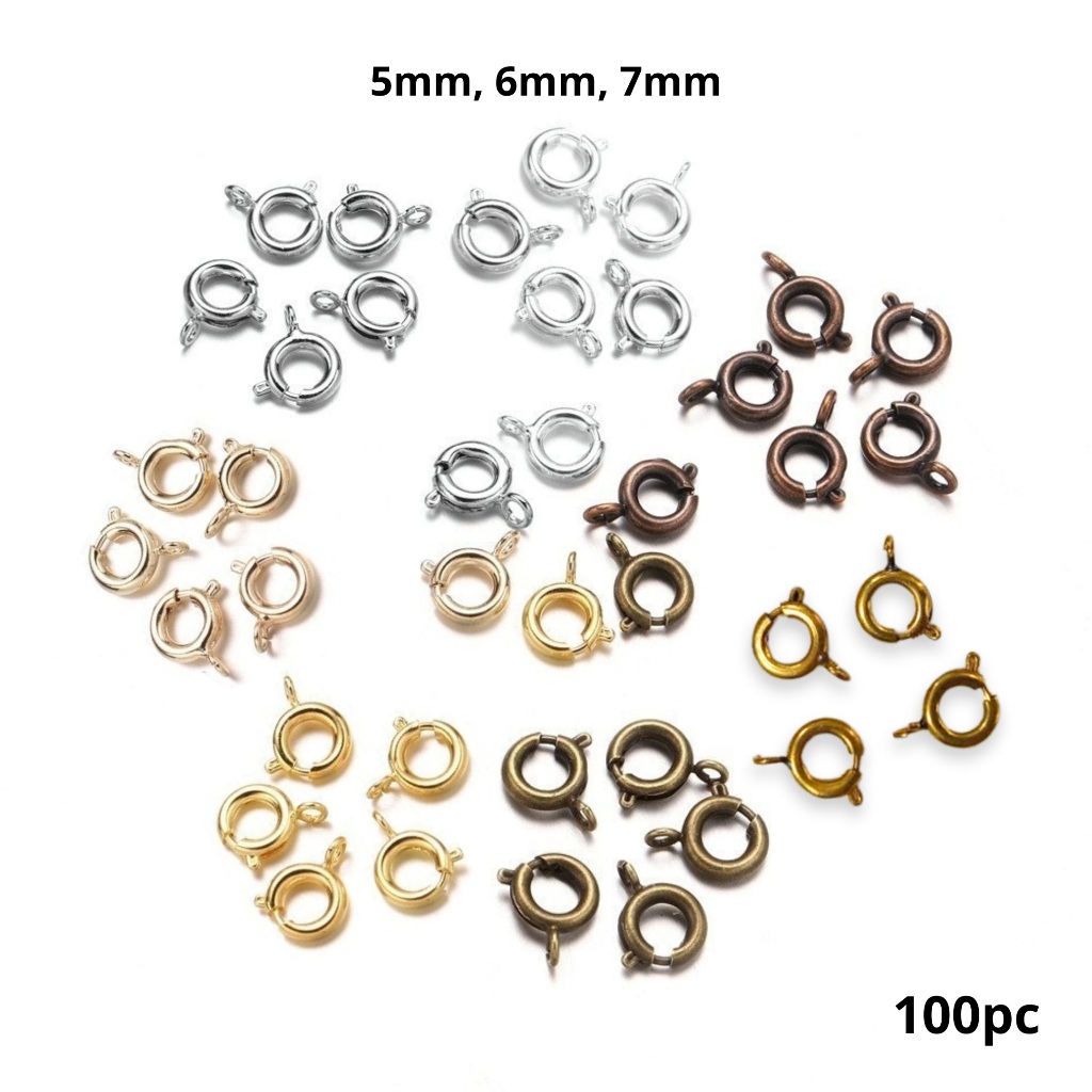 Kaitan Kalung/ Kaitan Gelang Model Bulat, Harga/100Pc