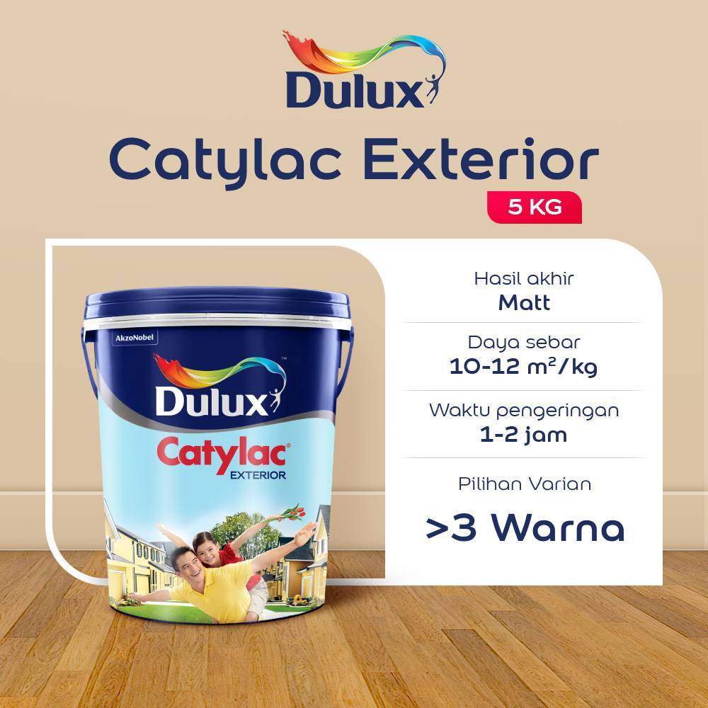 CAT TEMBOK 5KG DULUX CATYLAC EXTERIOR 5KG - CAT 3 WARNA GOLD DULUX ORIGINAL