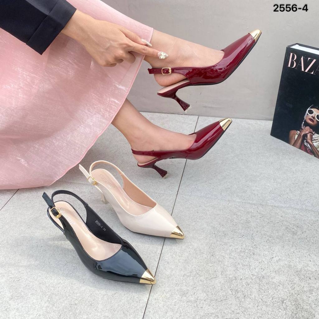 Simoncelli Sepatu Heels Tali Belakang Wanita 7 Cm | Wedding Shoes | High Heels | Bridal Shoes | Heel